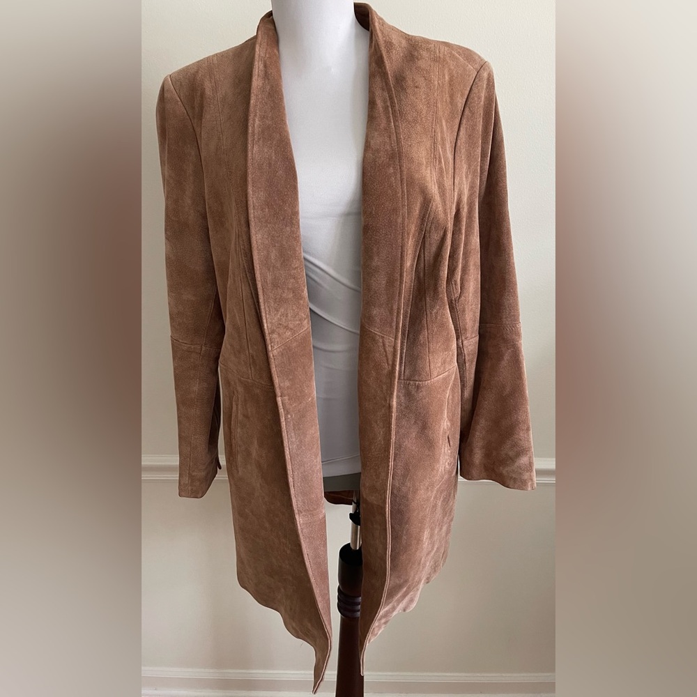 Genuine Suede Long Jacket Coat VINTAGE Y2K
